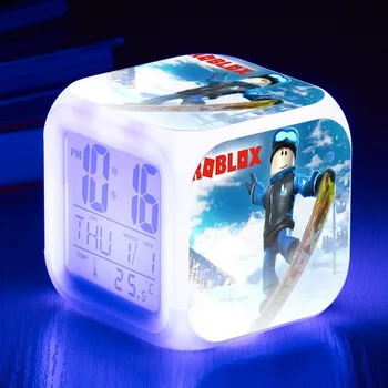 Roblox Anime Šviesos LED Laikrodis-Žadintuvas Stalo Lempa, Skaitmeninių Laikrodžių Šalies Namų Dekoro Kalėdų Dovanos, Žaislai Vaikams, Vaikai