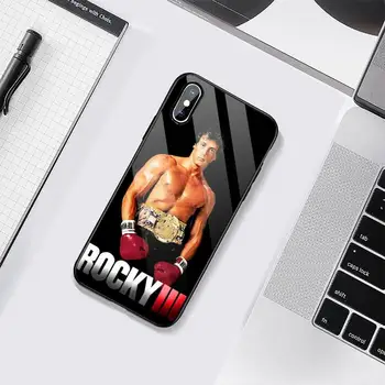 Rocky Balboa Telefono dėklas Grūdintas stiklas iphone 6 6S 7 8 plus X XS XR 11 12 mini PRO MAX