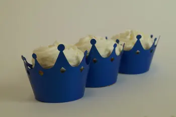 Royal blue prince gimtadienio cupcake įpakavimo vestuvės, Krikštynos, krikštas kūdikių nuotakos dušas šalies tortas turėtojams konteineriai
