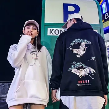 Rudenį Hip-hop Hoodies Moterų Laišką Prarasti Madinga Harajuku Streetwear Moterų korėjos Gobtuvu Šiltas Ponios Mados pora Susagstomi megztiniai
