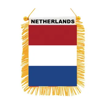 Ryte Nyderlandų nacionalinės vėliavos dvigubus šonus, spausdinimo mažo dydžio stick iki namų puošybai keistis banner vėliavos