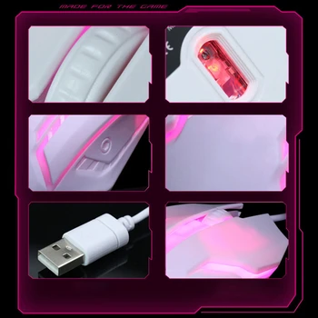 S1 Žaidimų Pelės 7 Spalvų LED Backlight Ergonomika USB Laidinio Žaidėjus Pelės Šono Kabelis Optinės Pelės Žaidimų Pelės Nešiojamas PC Peles