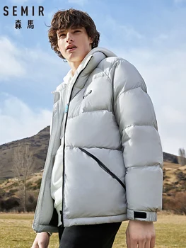 SEMIR Žemyn striukė vyrams žiemos 2020 naujų korėjos versija prarasti šiltų drabužių, mados striukė vyrų stovėti apykaklės