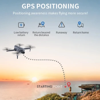 SJRC F11 4K PRO GPS Drone su 5G Wifi FPV 4K HD Kamera, Dviejų ašių, Anti-shake, Gimbal F11 Brushless Quadcopter VS SG906 Pro 2 Dron