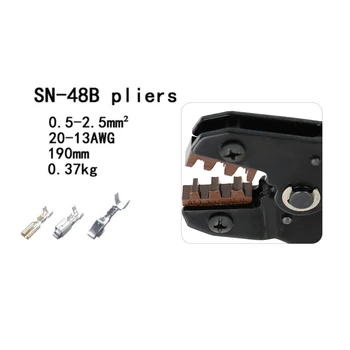 SN-48B Laido Užspaudimo Įrankis Rinkinio Tiekėjas yra 0,5-2.5mm2 20-13AWG Tikslumo Žandikaulio Crimper Su 500pcs/Daug TAB 2.8 4.8 Terminalų Rinkiniai, Įrankiai