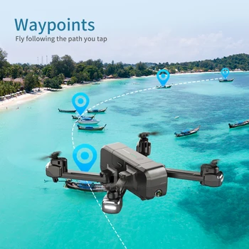 SNAPTAIN SPE10M 2.7 K Camera Quadcopter Sulankstomas GPS FPV Drone su HD Vaizdo RC GPS Auto Grįžti Tranai Pradedantiesiems Suaugusiems