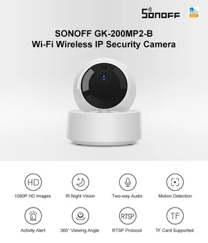 SONOFF 1080P HD IP Saugos Kamera, Wifi Bevielis App Kontroliuojamos GK-200MP2-B Judesio Detektyvas IP Kameros Per e-WeLink Kontrolės