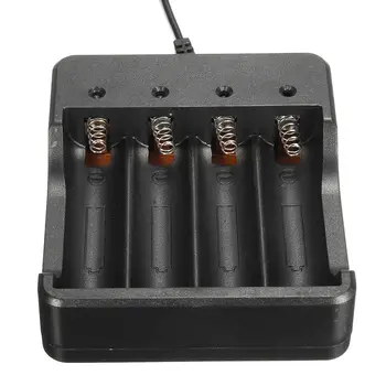 SOONHUA 4 Slots) Baterijos Kroviklį Mutis-Apsauga, Baterijos Įkrovikliai Su 4 LED Indikatoriai, 3,7 V 18650 Akumuliatoriai