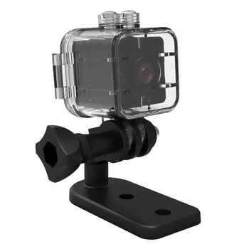 SQ12 Mini Wi-fi Nuotolinio valdymo vaizdo Kamera Ultra High Definition 155 Laipsnių Plataus Kampo Objektyvas nešiojamąją vaizdo kamerą su vandeniui korpusas