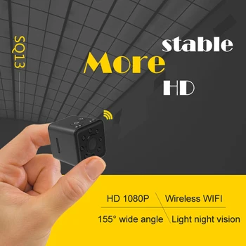 SQ13 HD WIFI mažas mini Kamera, kamera 1080P vaizdo Jutiklis Naktinio Matymo vaizdo Kamera Micro Kameros, DVR Judesio įrašymo Kameros KV. 13