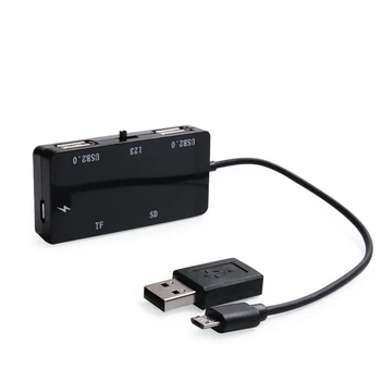 SR 2017 Smart USB OTG Įkrovimo Hub SD TF Kortelių Skaitytuvas su Adapteriu Išmanųjį telefoną ir Planšetinį kompiuterį