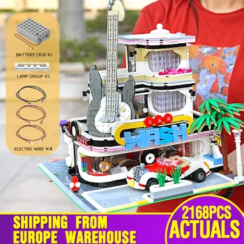 SS Streetview Pastato Žaislai Gitara Namas Su Led Šviesos Modelį, Statyba Blokai, Plytos 10264 Žaislų Vaikams Kalėdų Dovanos