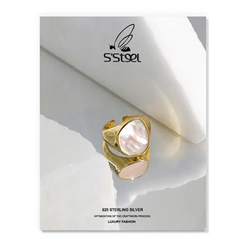 S'STEEL Korpuso Žiedas 925 Sterlingas Sidabro Dovana Moterims korėjos Minimalistinio Dizaineris Prabanga Atidarymo Žiedų Anillos Para Mujer Papuošalai
