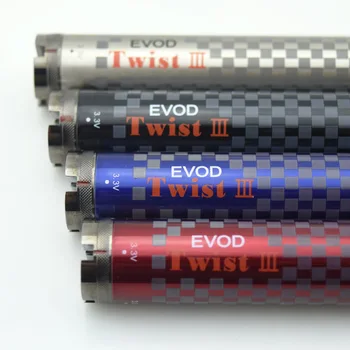 SUB DVI 10/vnt 1600mAh EVOD E Cigarečių Baterijos EVOD Twist III Reguliuojamas Įtampa 3.3 V-4.8 V USB Pro Garintuvas