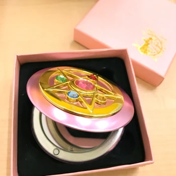 Sailor moon Mėnesiena Atminties Serijos Crystal Star Veidrodis Atveju, kosmetikos make up veidrodis