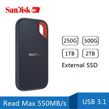 SanDisk 2tb Tipas-c Nešiojamų 1 tb SSD 500GB 550M Išorinį Kietąjį Diską, USB 3.1 HD SSD Kietąjį Diską 250GB Kietojo Disko Nešiojamas