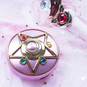 Sandėlyje Anime Sailor Moon Crystal Moonlight Star Apranga Kompaktiškas Galia Banko Nešiojamas Įkroviklis Kosmetikos Veidrodėlio Lemputė Dovanų Cosplay