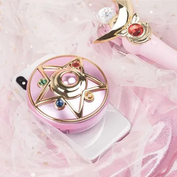 Sandėlyje Anime Sailor Moon Crystal Moonlight Star Apranga Kompaktiškas Galia Banko Nešiojamas Įkroviklis Kosmetikos Veidrodėlio Lemputė Dovanų Cosplay