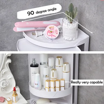 Sellin Vonios Kosmetikos stalčiuko 360 Laipsnių Sukimosi Plastiko tualetinis staliukas, Double layer Skyrelio Virtuvės Kempinę Turėtojas