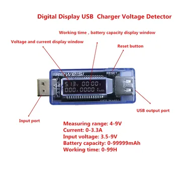 Skaitmeninis Displėjus, USB Kroviklis Gydytojas Talpa Dabartinis Įtampos Detektorius Matuoklis Akumuliatorių Testeris+ Apkrovos Varža