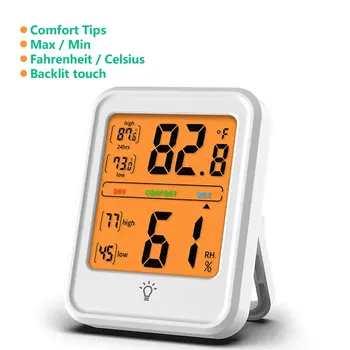 Skaitmeninis Termometras su Drėgmėmačiu Patalpų Lauko Temperatūros Drėgmės Matuoklis C/F su LCD Ekranu Jutiklis Zondas, Oro Stotis