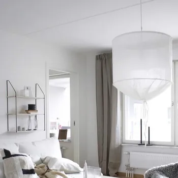 Skandinavijos dizaino balto lino, medvilnės umbra LED šviestuvai skirti prieškambario dekoratyviniai šviestuvai kambarį lempos LB121916