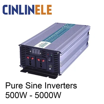 Smart Pure Sine Wave Inverter 12v 220v Saulės Galia 300W 500W 600W 800W 1000W 1200W 1500W 2000W 2500W 3000W 4000W 5000W