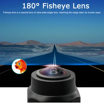 Smartour CCD 180 Laipsnių Fisheye Objektyvas Automobilio Galinės Pusės Priekinio vaizdo Kamera Plataus Kampo Atbulinės eigos Atsarginė Kamera, Naktinio Matymo Vandeniui