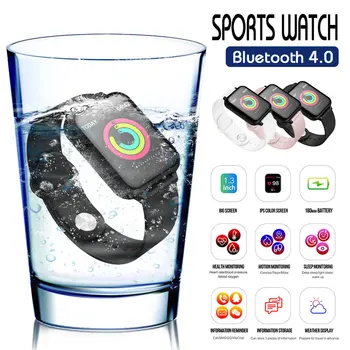 Smartwatch B57 smart žiūrėti vandeniui širdies ritmo monitorius kraujo spaudimą kelis sporto režimas smartwatch moterys vyrai nešiojami lašas