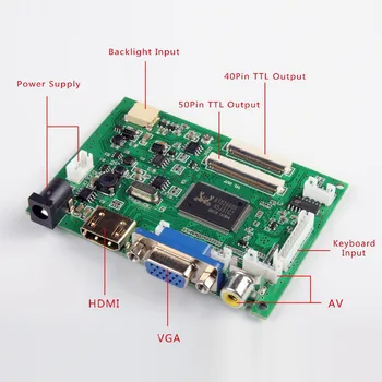 Srjtek VS-TY2662-V2 HDMI VGA 2AV 40 /50 Smeigtukai PC Valdytojas, Valdybos Aviečių PI 3 EJ101IA-01G 8 bitų IPS LCD Ekrano Tvarkyklė