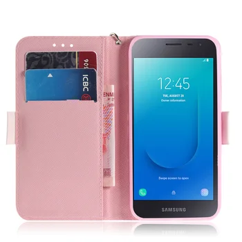 Stendas Flip Cover For Samsung Galaxy J2 Core J2 Grynas J260 PU Odos Piniginės 