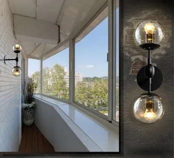 Stiklo pasaulyje sienos lempos šviesos diodų (LED) Jason Miller kūrybos šiuolaikinėmis black LED sienų apšvietimo lempos sconce už fojė, valgomasis kambarys