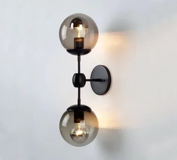 Stiklo pasaulyje sienos lempos šviesos diodų (LED) Jason Miller kūrybos šiuolaikinėmis black LED sienų apšvietimo lempos sconce už fojė, valgomasis kambarys