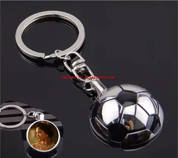 Sublimacijos tuščią metalo kamuolys raktų žiedas Grandinės karšto perdavimo spausdinimo keychains reikmenys medžiagos 20pcs/daug