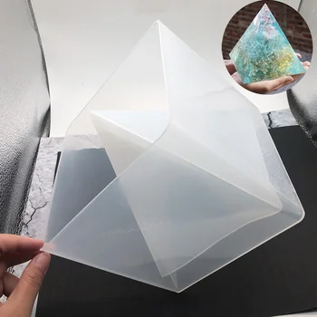 Super Didelis Piramidės Silikono Sluoksnį Dervos Amatų Papuošalų, Kristalų Forma Su Plastiko Lanksti Trikampio Rėmo Papuošalai Guardian Įrankis