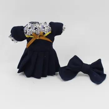 Svajonių fėja 1/8 middie blyth lėlės klasikinės juodos spalvos drabužius suknelė puikus šukuosena dovana žaislas