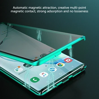 Swalle Stabdžių Peep Privatumo Magnetinis Stiklo Telefono Dėklas Samsung Galaxy S9 S10 Plus Double Sided Stiklo Magnetas Atveju Note8 9 10
