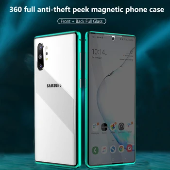 Swalle Stabdžių Peep Privatumo Magnetinis Stiklo Telefono Dėklas Samsung Galaxy S9 S10 Plus Double Sided Stiklo Magnetas Atveju Note8 9 10