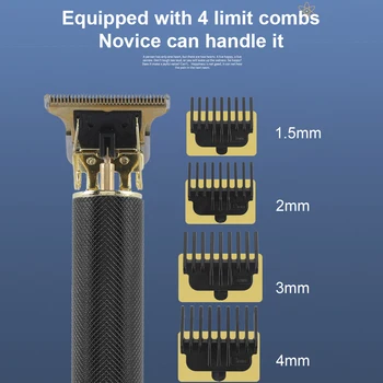 T9 USB Įkraunama Plaukų Clipper Elektriniai Plaukų Žoliapjovės Belaidžius Skustuvas Barzdos Skutimosi 0mm Vyrų Kirpykla, Plaukų Pjovimo Staklės vyrams
