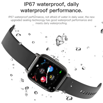 T98 Vyrų, Moterų Sporto Smart Žiūrėti Kūno Temperatūra IP67 atsparus Vandeniui Bluetooth Pedometer Širdies ritmo Smartwatch 