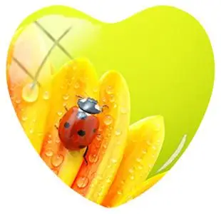 TAFREE Ladybugs Gėlių, Žalios Lapinės Modelis Širdies Formos 25mm Stiklo Cabochon Už KeyChains Karoliai Pakabukas 