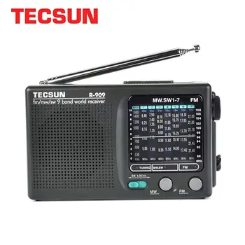 TECSUN R-909 AM/FM/SW Radijo 1-7 9 Juostų Pasaulio Band Imtuvas Nešiojamas Radijas FM: 87.0-108MHz/ŸMW: 525-1610 KHz, Retro Radijo