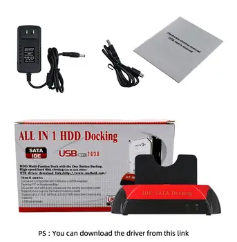 TISHRIC VISKAS Viename HDD Docking/Dock Station HD Dual SATA IDE į Usb 2.0 2.5 3.5 Išorinį Kietąjį Diską Reader Būsto Atveju HD BOX