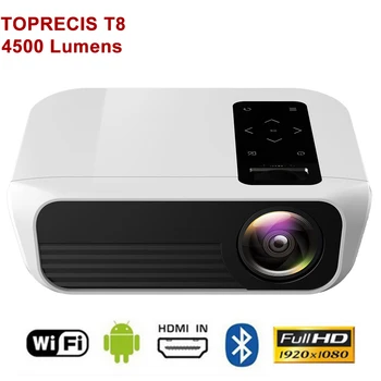 TOPRECIS T8 Projektorius 1080p Full HD 4500 Liumenų Android 