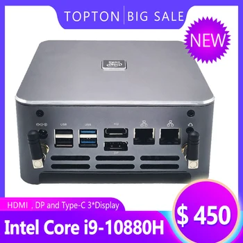 TOPTON Naują Atvykimo 10 Gen Intel Core Mini PC i9 10880H i7 10750H i5 10300H 