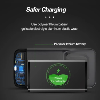 TOPZERO Baterijos dėklą Samsung Galaxy S8 S9 Pastaba 9 10 Plius Nešiojamų Įkrauti Akumuliatorių Išorės Atveju 
