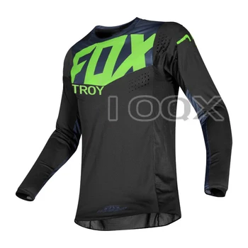 TROY FOX motociklo kalnų dviračių komanda pakalnę jersey MTB Offroad DH MX dviračių lokomotyvų T-shirt motokroso Dviračių Džersis
