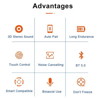 TW12 TWS Belaidės Ausinės Bluetooth 5.0 Muzikos Ausinės Žaidimų Ausines, Iphone, Kolega 