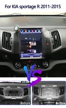 Tesla 9.7 colių automobilių android dvd navi automobilio multimedijos radijo grotuvas už KIA sportage R 2011-M. AUTO gps video DSP vertikalus ekranas