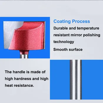 Tideway 6mm Valymo Apačioje Kelvedžio Bitai Graviravimas Tiek Kieto Karbido Medienos apdirbimo 3D Įrankiai CNC Frezavimo Cutter Endmill Medienos